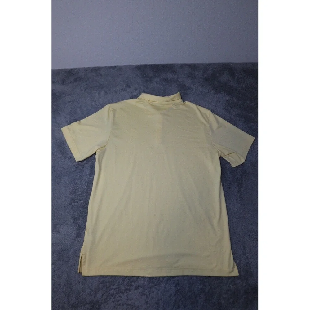 Adidas Golf Men's Yellow Short Sleeve Polo Shirt SZ Large Athletic Casual Fit